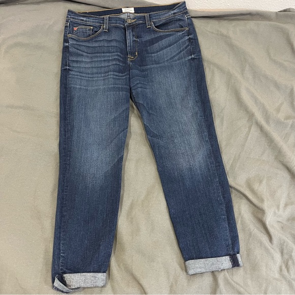 Hudson Jeans Harkin Crop Super Skinny Cuff Jeans Blue Stretch Ankle - Size 31 - Picture 2 of 8